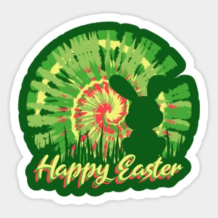 Happy Easter Tie Dye Sticker